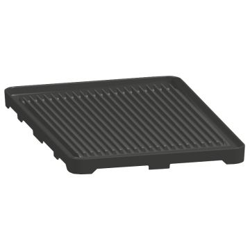 Gerillte Grillplatte, 1 Brenner