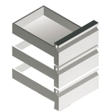 Schubladenkit GN 3x 1/3 für Kühltische mit Tiefe 700 mm