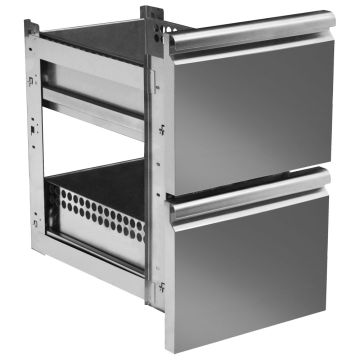 Schubladenkit 2x 1/2 für Pizzatische mit Tiefe 800 mm