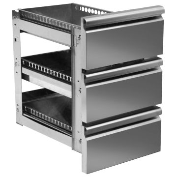 Schubladenkit 3x 1/3 für Pizzatische mit Tiefe 800 mm