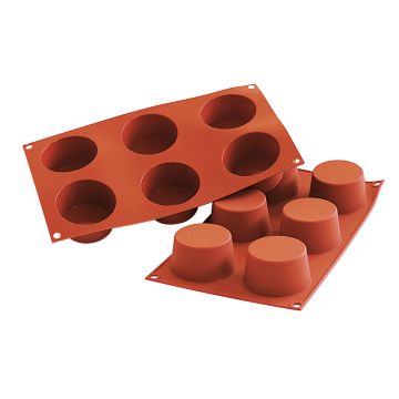 Backform GN 1/3 aus Silikon für 6 Muffins ø 68 mm