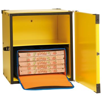 Pizzatransportbox, isoliert, Kapazität 2 Taschen oder 8 Kartons