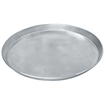 Pizzablech ø 320 mm aus Aluminium, gelocht ø 3 mm