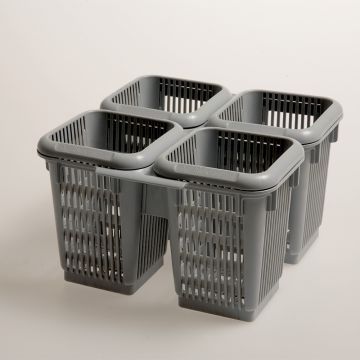 Besteckbehälter "4 Fächer" aus Polypropylene (217x217x134mm)
