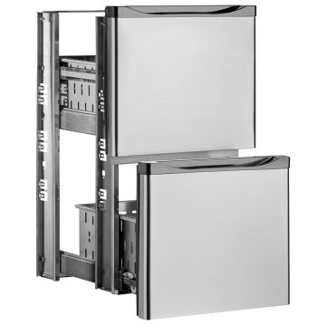 Kit Schubladenblock, Edelstahl, (1/2 + 1/2) x TAV (570x570x570mm)