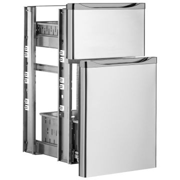 Kit Schubladenblock, Edelstahl, (1/3+2/3) x TAV... (570x570x570mm)