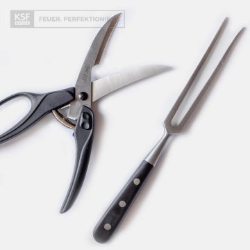 KSF Geflügelschere und Fleischgabel Premium