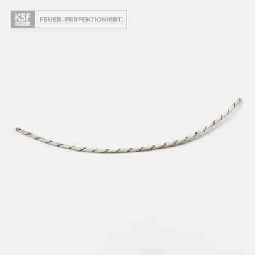 KSF Silikonkabel Glasseidegeflecht 1x1,5 qmm bis 350° hitzebeständig, weiß-schwarz