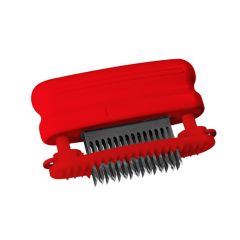 Fleischmürber, 45 Einzelklingen, Griff rot
