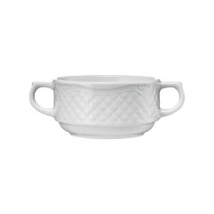 Suppentasse, Porzellan, weiß, Serie Aphrodite, Lubiana, 0,30 Liter