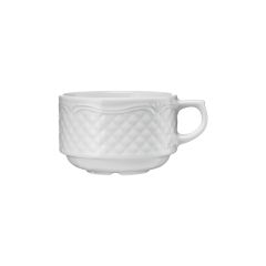 Kaffeetasse, Porzellan, weiß, Serie Aphrodite, Lubiana, 0,25 Liter