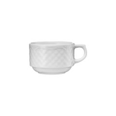 Kaffeetasse, Porzellan, weiß, Serie Aphrodite, Lubiana, 0,19 Liter