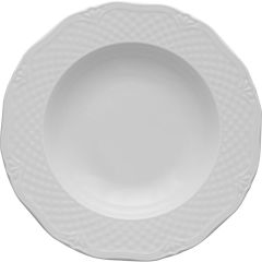 Tiefer Teller, Porzellan, weiß, Serie Aphordite, Lubiana, D. 225 mm
