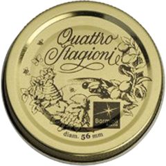 Schraubdeckel „Quattro Stagioni“, Ø 56 mm, 6 Stück