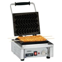 "On stick" waffle maker single 90° opening